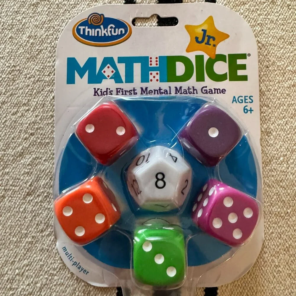 Thinkfun Jr. Math Dice Jr Kids First Mental Math Game Learning Ages 6+ *NEW - Picture 1 of 2